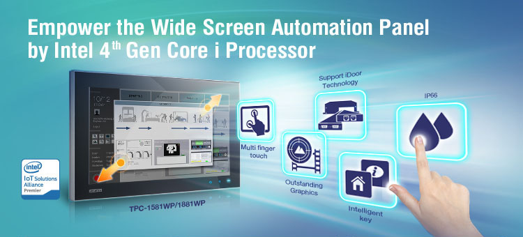 Empower the wide screen automation panel by intel 4th Gen core i processor